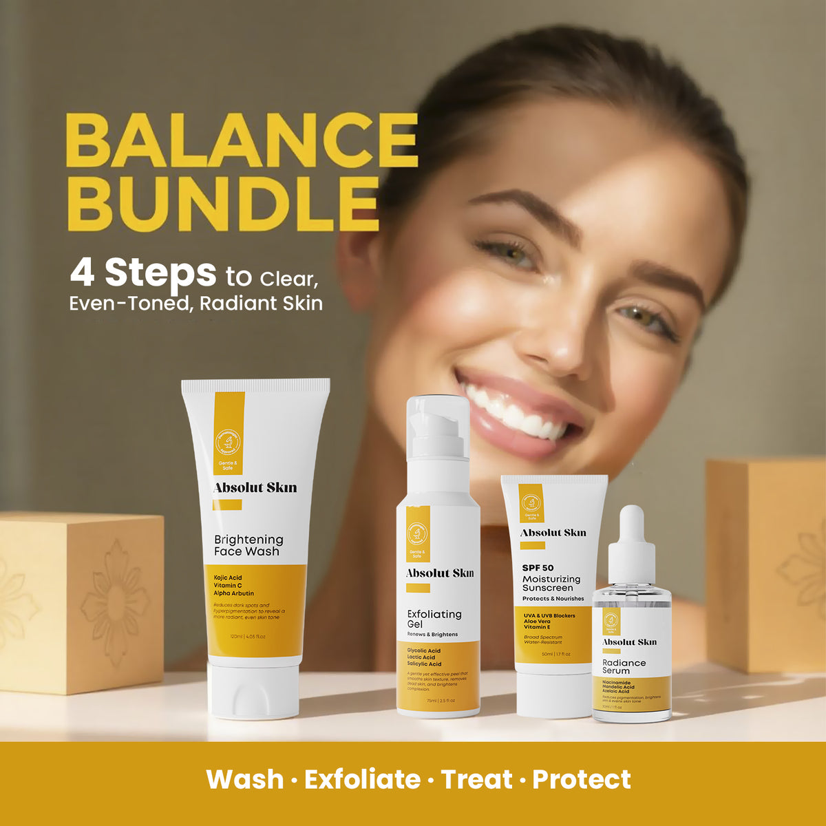 Absolut Skin | Balance Bundle - 4 Steps Skincare Routine Absolut Skin