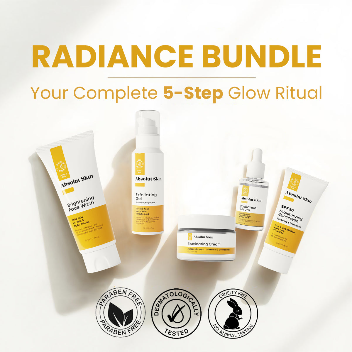 Absolut Skin | Radiance Bundle - 5 Steps Skincare Routine Absolut Skin