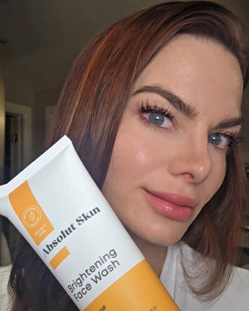 Creator using Absolut Skin brightening line