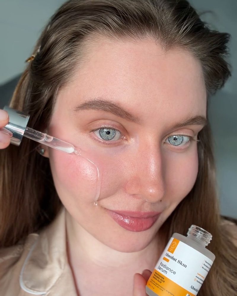 Creator using Absolut Skin brightening line