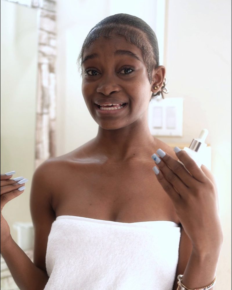 Creator using Absolut Skin brightening line