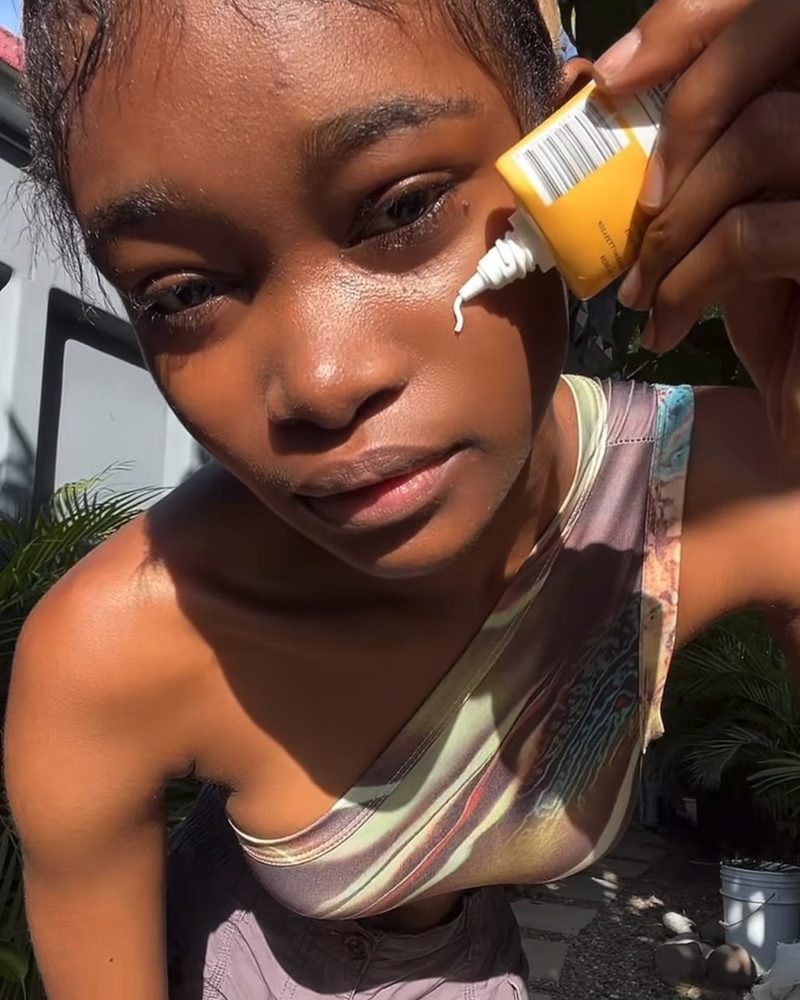 Creator using Absolut Skin brightening line
