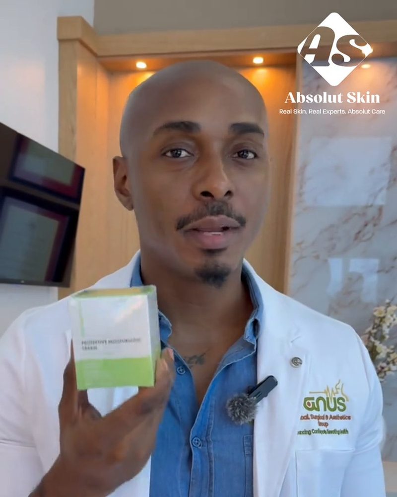 Dr. Romario Thomas with Absolut Skin Sensitive Skin line