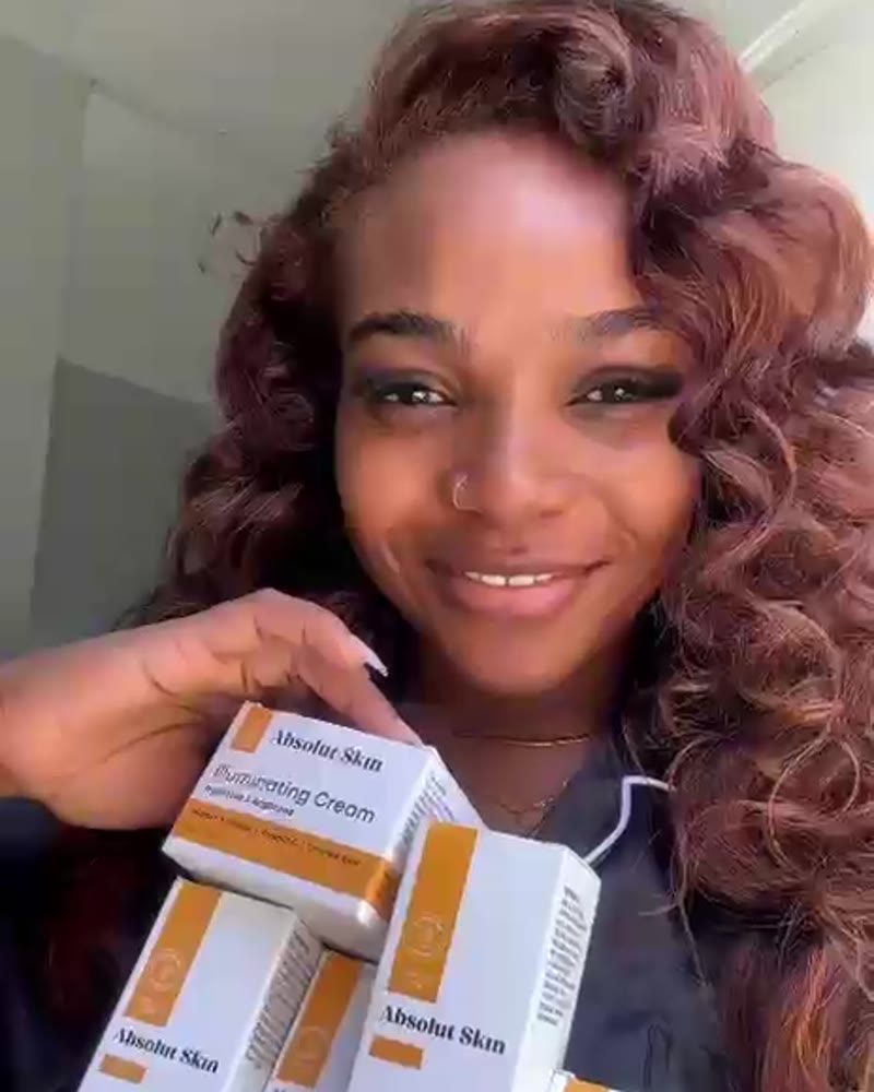 Creator using Absolut Skin brightening line