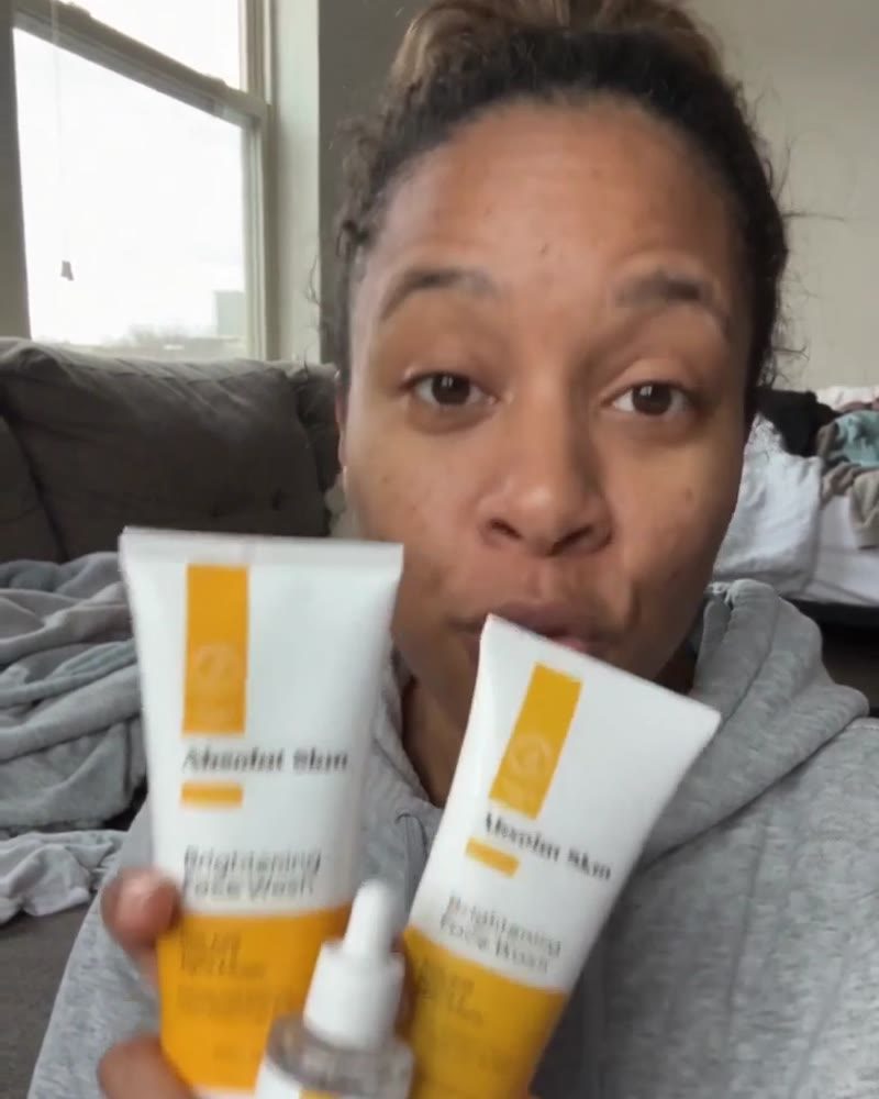 Creator using Absolut Skin brightening line