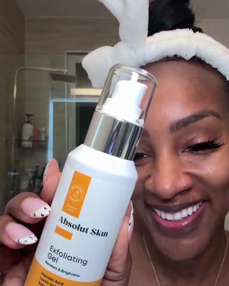 Creator using Absolut Skin brightening line
