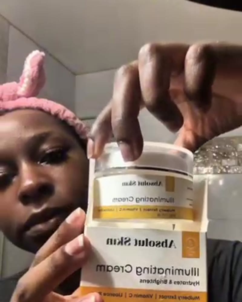 Creator using Absolut Skin brightening line